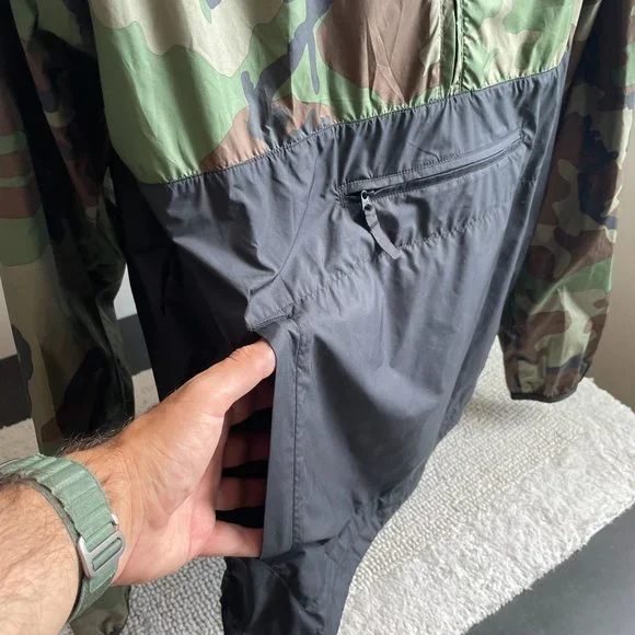 NIKE SB SKATEBOARDING ANORAK 1/2 ZIP PULLOVER CAMO WINDBREAKER JACKET MENS LARGE - Picture 4 of 8